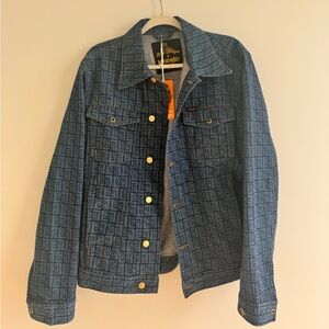 WRANGLER X Leon Bridges Cowboy Cut Denim Jacket In All Over - NWT Large